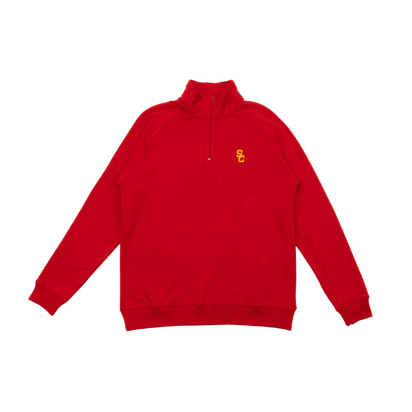 USC Trojan Basics SC Interlock Half Zip Pullover USC Bookstores